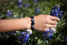 rhodonite and Black Onyx bracelet