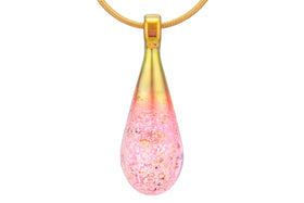 rose quartz cremation jewelry pendant