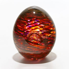 Ribbed Spiral Optic Egg with Cremains