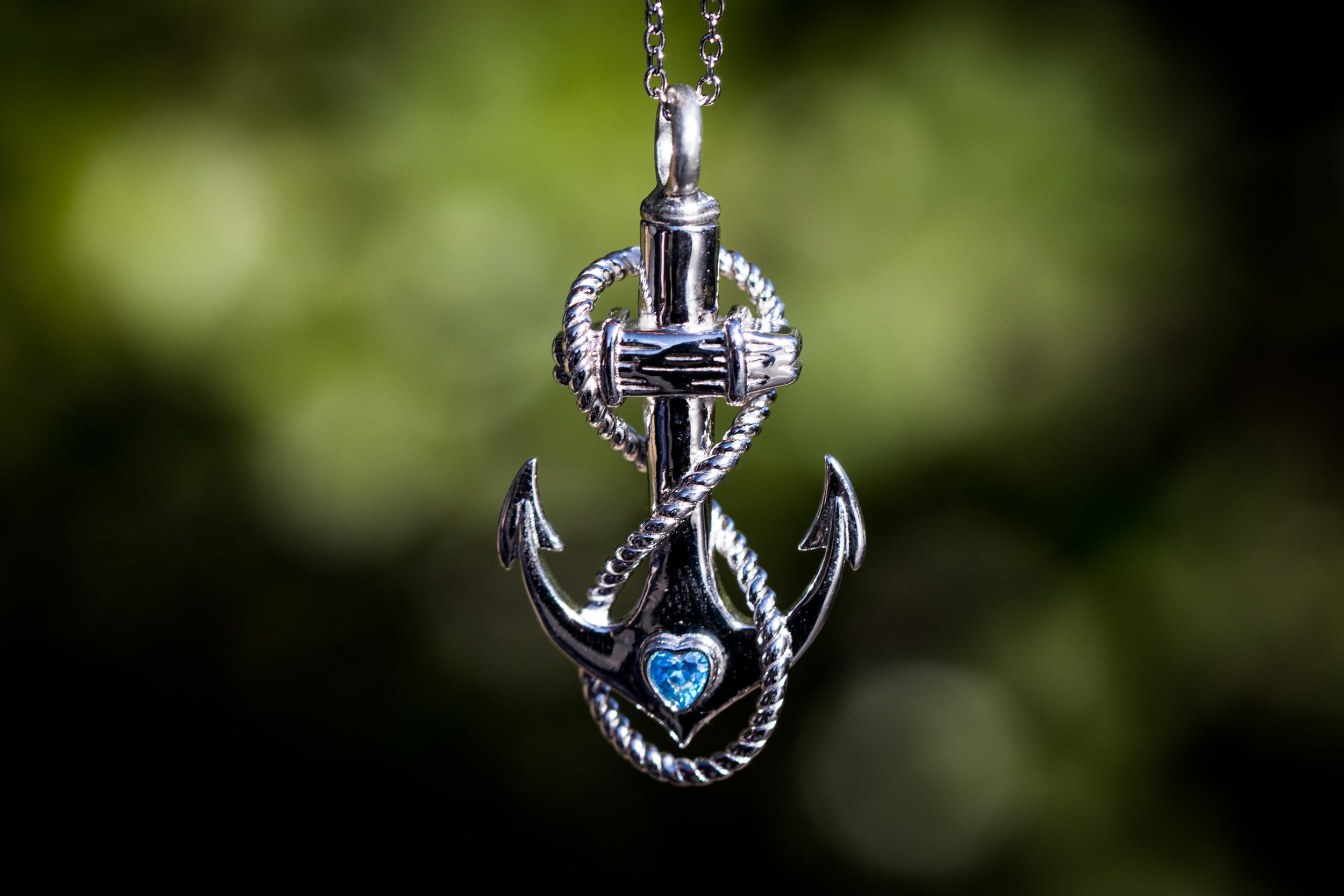 Cremation Jewelry Anchor Cross Keepsake Urn - Main Image
