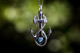 anchor pendant for cremation ash