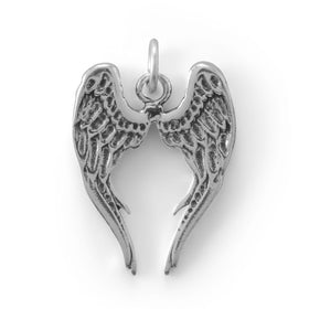 Angel Wings Silver Charm