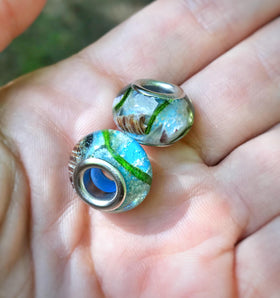 ocean bead with cremains
