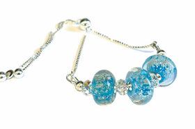 3 bead bracelet in capri