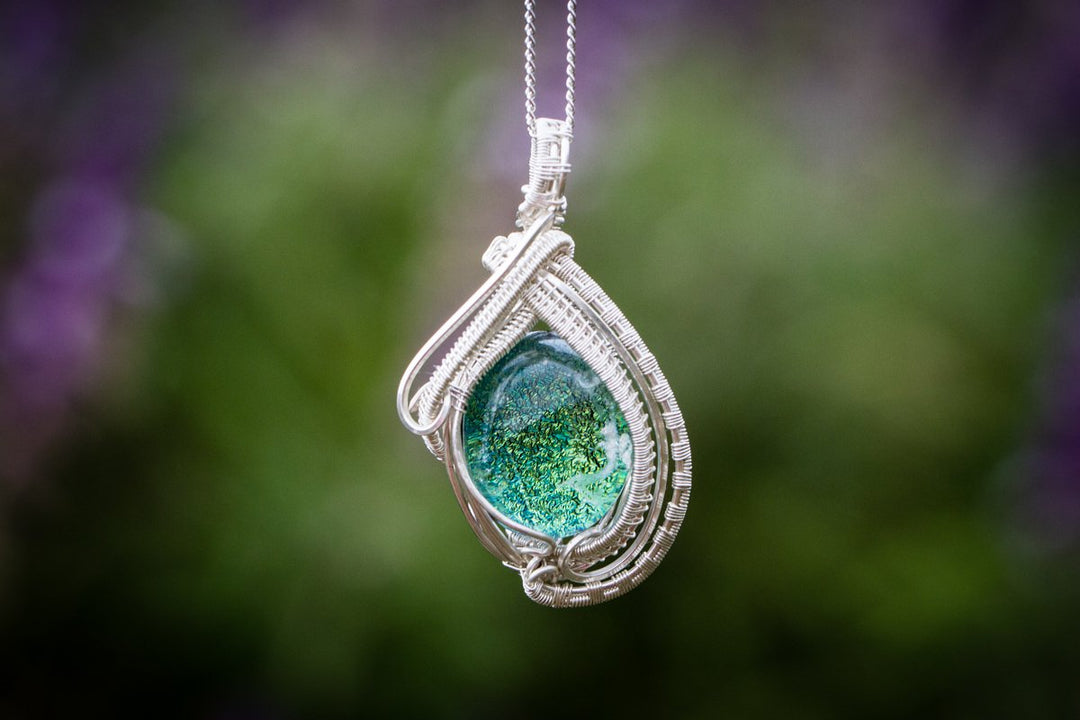 soho silver pendant with cremation ash