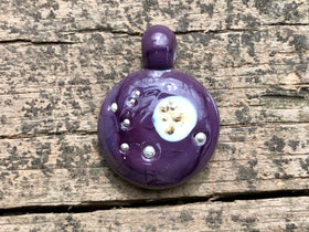 moon and glactic stars pendant with  cremation ashes