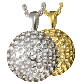 Silver Golfball Keepsake Pendant Urn for Cremains