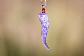 italian horn pendants with cremation ash