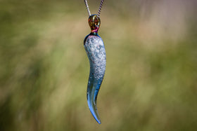 italian horn pendants with cremation ash