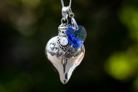 cremation necklace keepsake heart pendant for cremation ash from pets and people