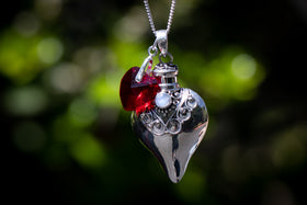 cremation necklace keepsake heart pendant for cremation ash from pets and people