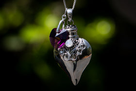 cremation necklace keepsake heart pendant for cremation ash from pets and people