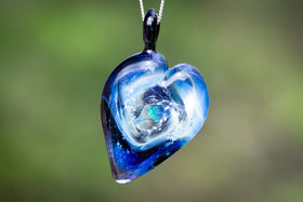 deep space heart pendant