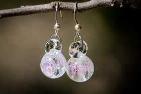 Dichroic Ball Earrings