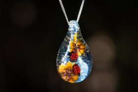 double ladybug pendant
