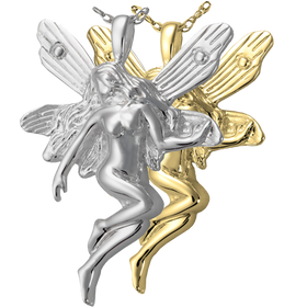 Silver Fairy Cremation Jewelry Pendant for Cremains