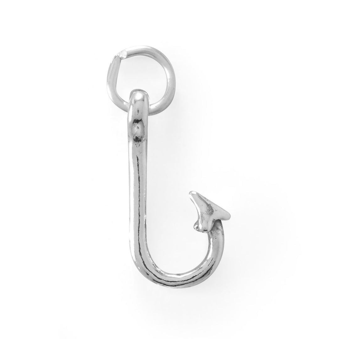 silver fishhook charm