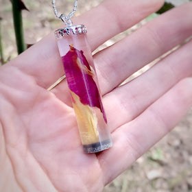 Rose Flowers Pendants with Cremation Ashes.