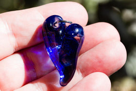 Glass Heart Pendant with Cremations Ashes