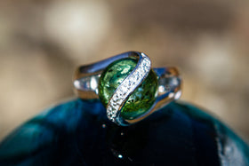 Sparkle Ring with 12mm Glass Marble - SETTING ONLY