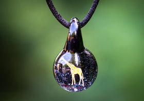 glass giraffe pendant