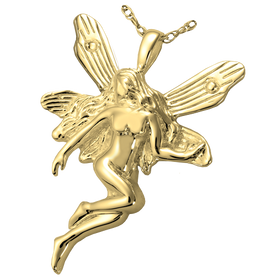 Silver Fairy Cremation Jewelry Pendant for Cremains