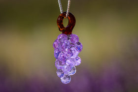 Grapes of Love Pendant with Cremation Ash