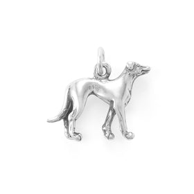 Greyhound silver charm