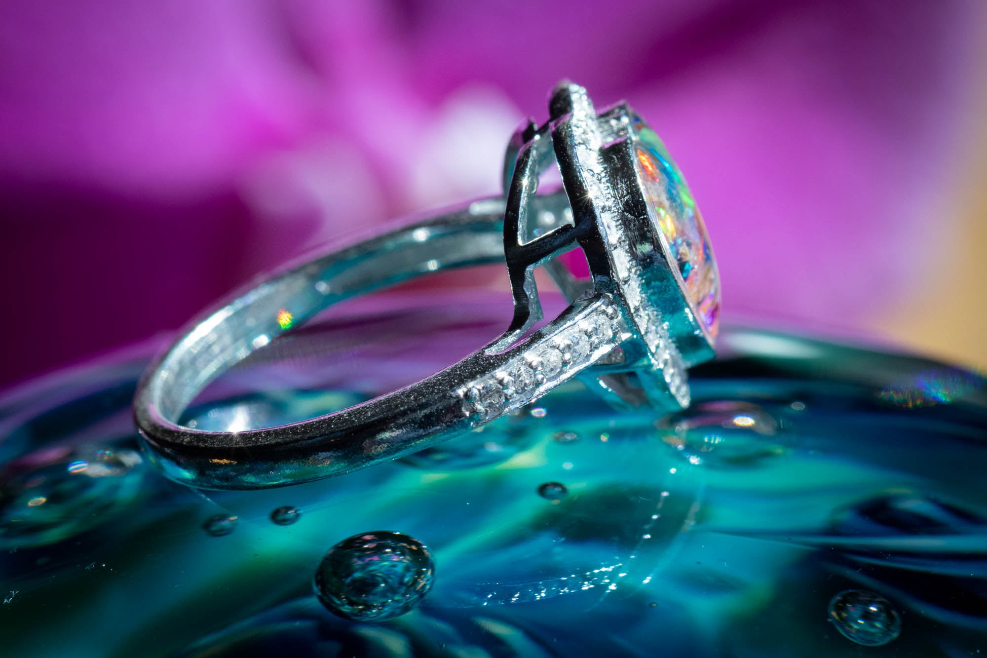 Dazzling Diamond Ring HD Wallpaper | Sparkling Gemstone Desktop Background  by robokoboto