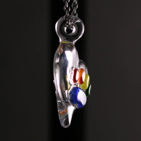 Rainbow Bridge Pawprint Pendant with Cremation Ash