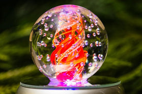 illuminated bubble flame