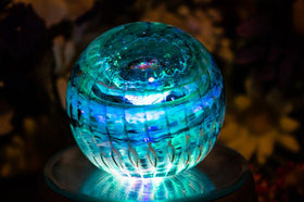 Illuminated Ocean Ripple with Cremation Ashes