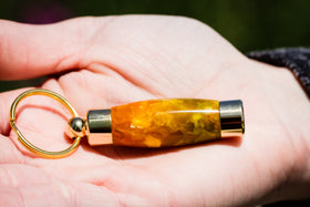 amber acrylic keepsake urn for cremains