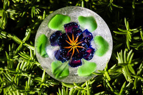 Large Flower Touchstone with Infused Cremains