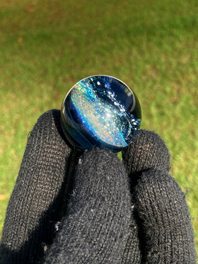 rainbow marble with cremation ash