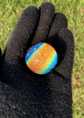 rainbow marble with cremation ash