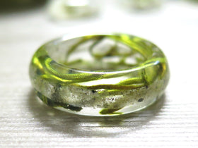 Moss Ring with Cremation Ash