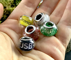 Name Beads with Cremains