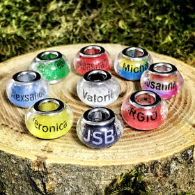 Name Beads with Cremains