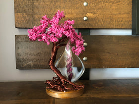 Wire Wrapped Flame Tree with Cremains