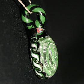 pinwheel pendant with cremation ash