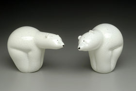 Memorial Glass Polar Bear with Cremated Remains