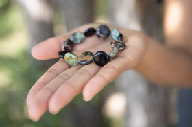 rhodonite jasper onxy healing bracelet