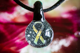 Ribbon Hologram Pendant with Infused Cremation Ash