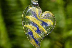 Ripple Heart Necklace with Ashes