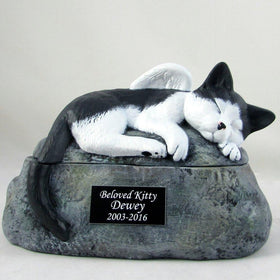 sleeping cat urn