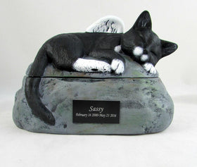 sleeping cat urn