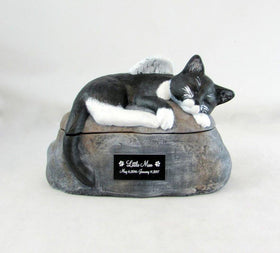 sleeping cat urn