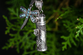 silver-keepsake-pendant-cremation-necklace-with-flower-and-dragonfly-charm