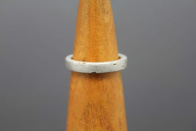 Silver Ring with Infused Cremation Ash for Pet Remembrance